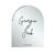 Personalised Mirror Arched Acrylic Sign Package - Black Signage Frame