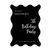 Personalised Black Ripple Acrylic Sign Package - Black Metal Easel