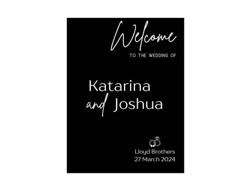 Personalised Black Rectangle Acrylic Sign Package - Black Signage Frame