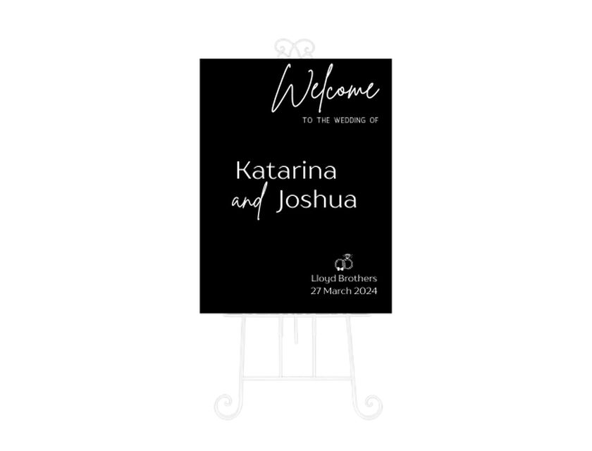 Personalised Black Rectangle Acrylic Sign Package - Black Signage Frame