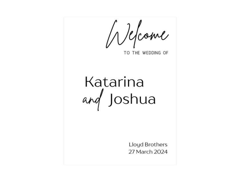 Personalised White Rectangle Acrylic Sign Package - Black Signage Frame