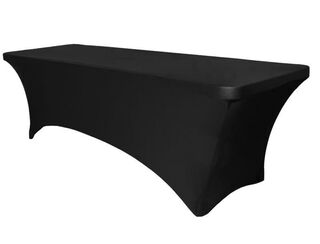 Black Lycra 6ft Trestle Table Cover