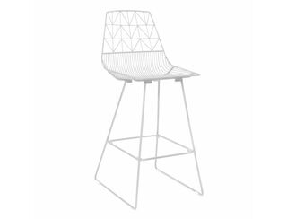 Wire Stool - White