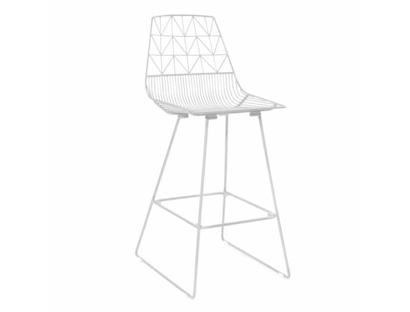 Wire Stool - White