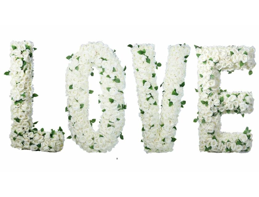 Floral 'LOVE' - White
