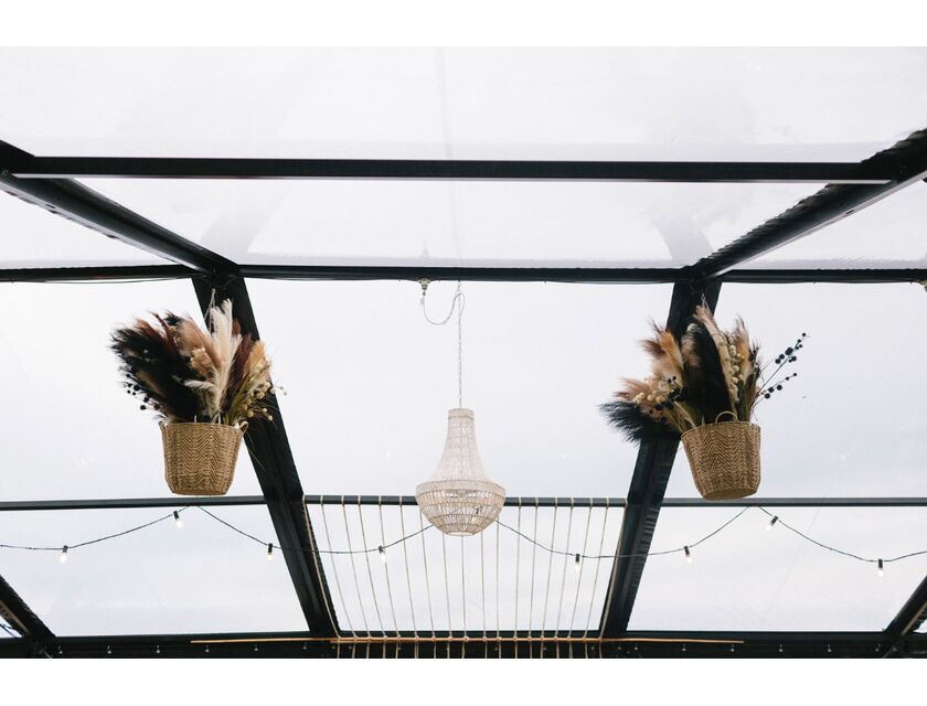 Hanging Pendant - White Rope Chandelier