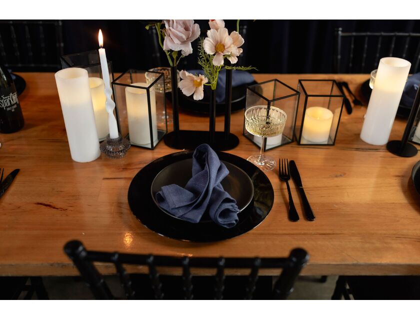 Black Frame Glass Candle Box - Small (15cm)