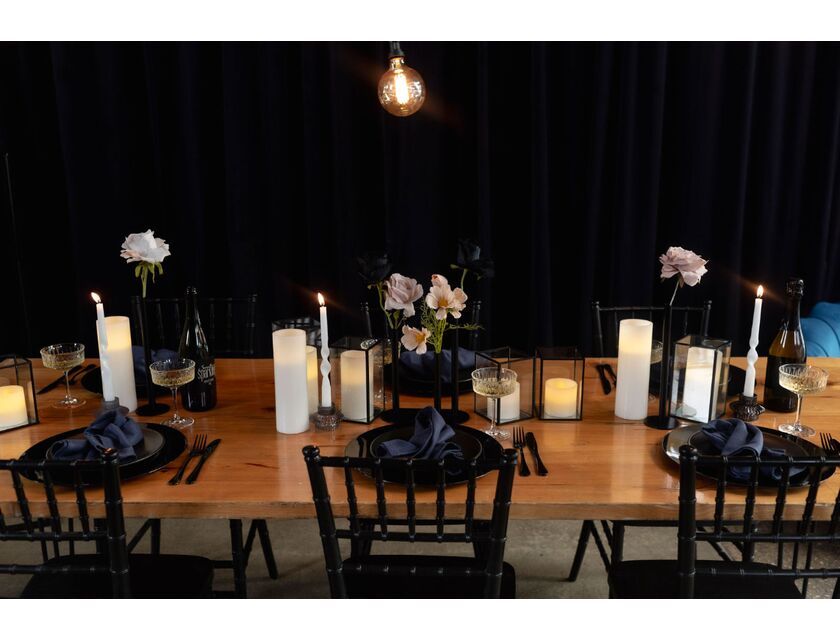 Black Frame Glass Candle Box - Small (15cm)