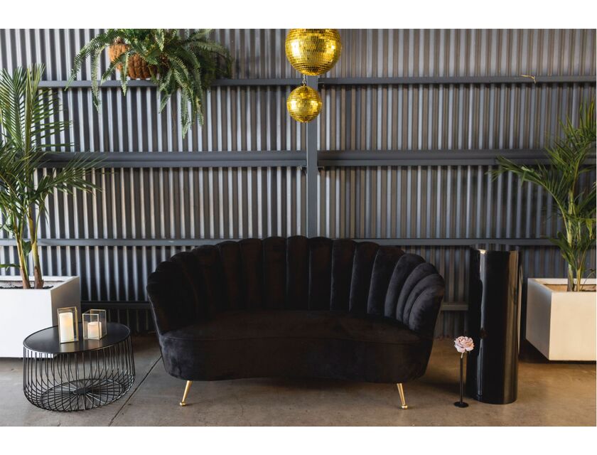 Marianna 3 Seater Velvet Sofa - Black