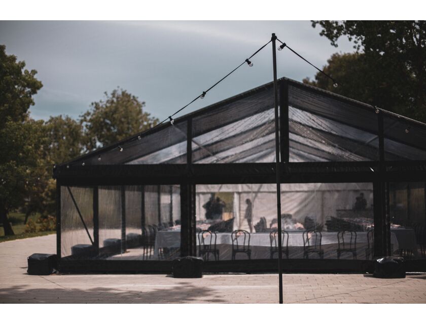 Black Frame / Clear Roof Pavilion - 10m x 24m