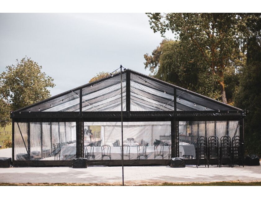 Black Frame / Clear Roof - 10m x 12m