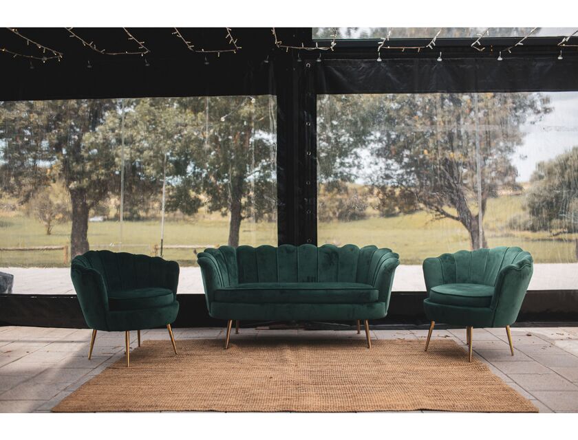 Marianna 2 Seater Velvet Sofa - Green