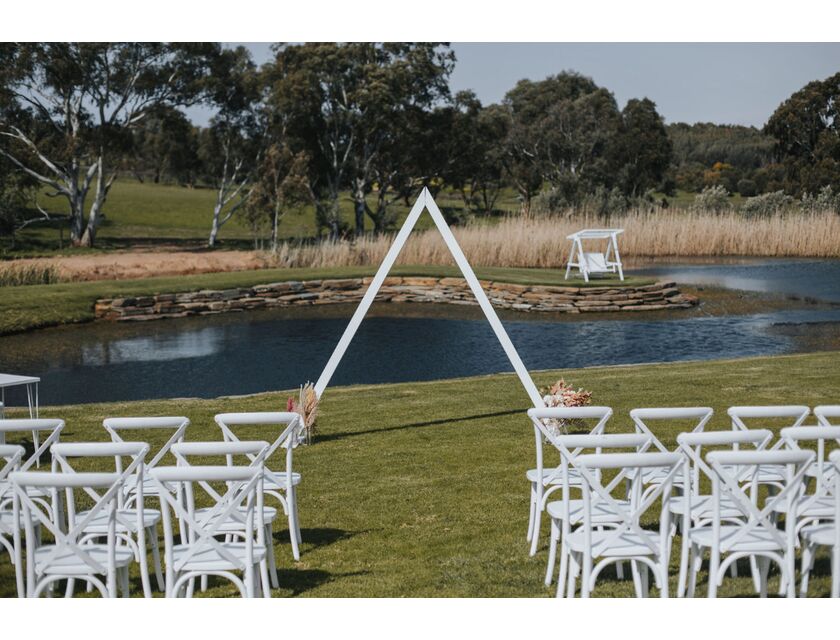 Triangle Wooden Arbour - White