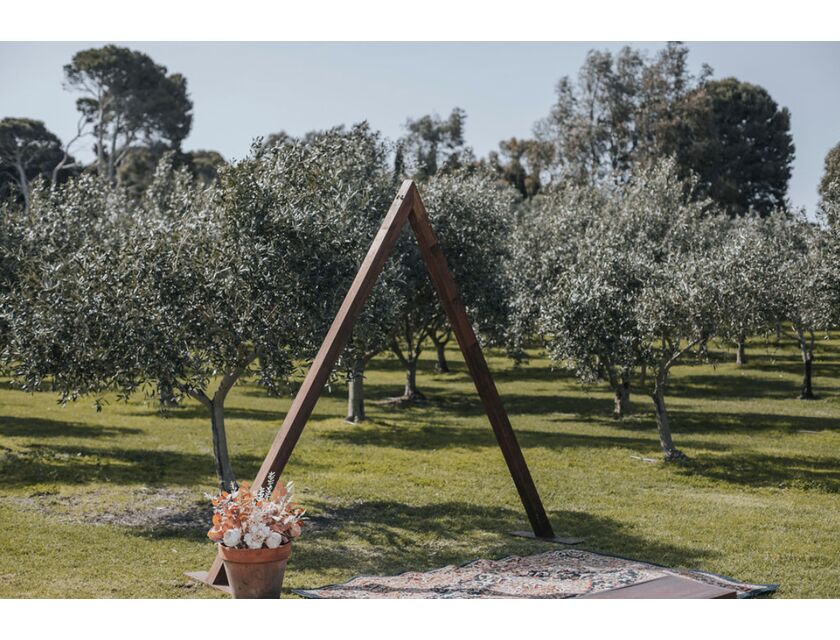 Triangle Wooden Arbour - Natural