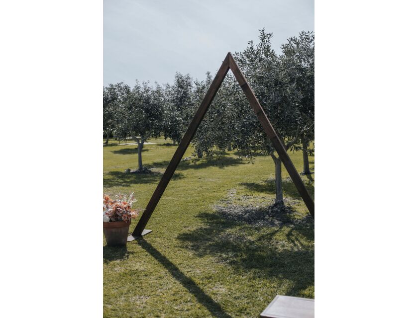 Triangle Wooden Arbour - Natural