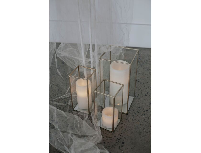 Gold Frame Glass Candle Box - Package