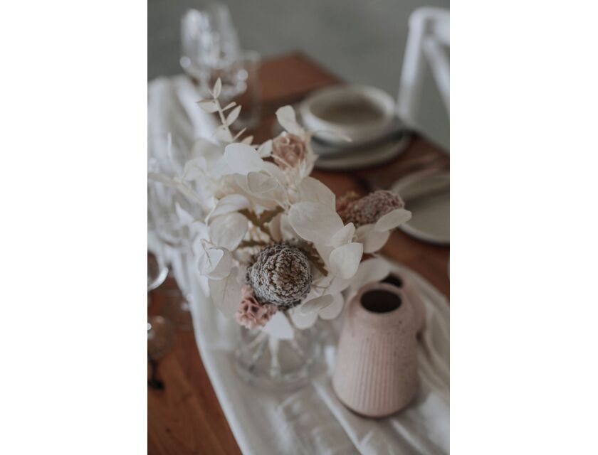 Dried Banksia Acorn Mix in Vase - 69cm