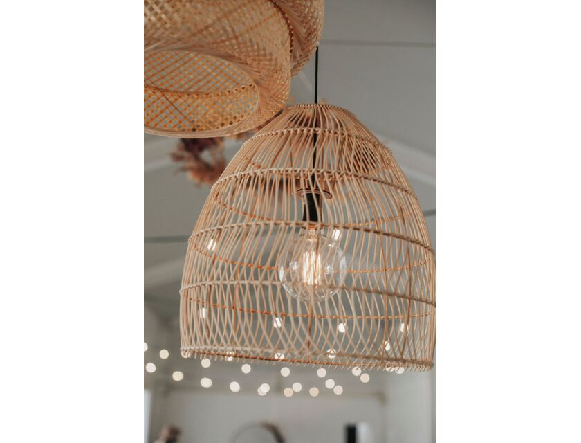 Hanging Rattan Pendant - Woven
