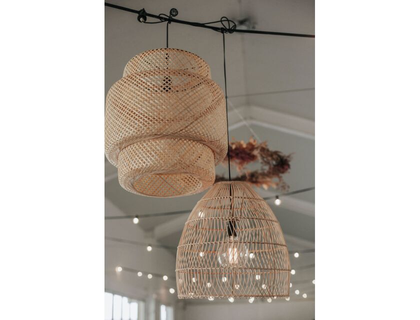 Hanging Rattan Pendant - Woven