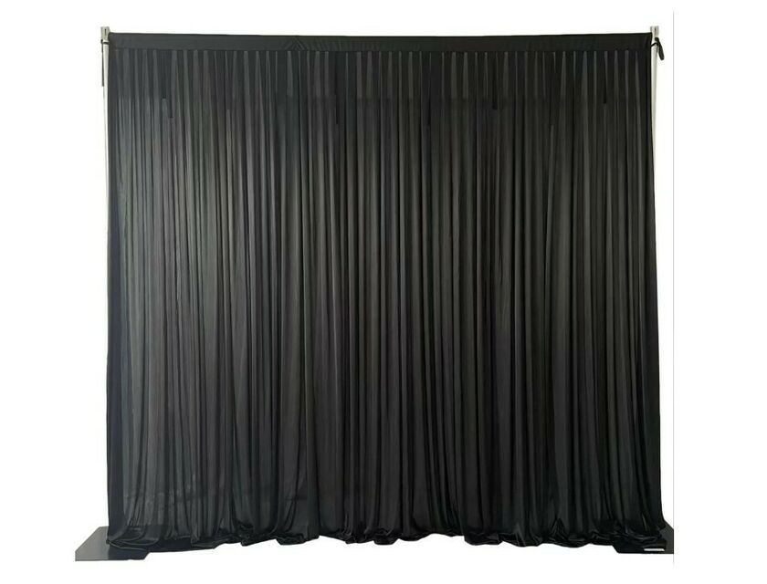 Luxury Drape - Black Sheer - 3m x 3m