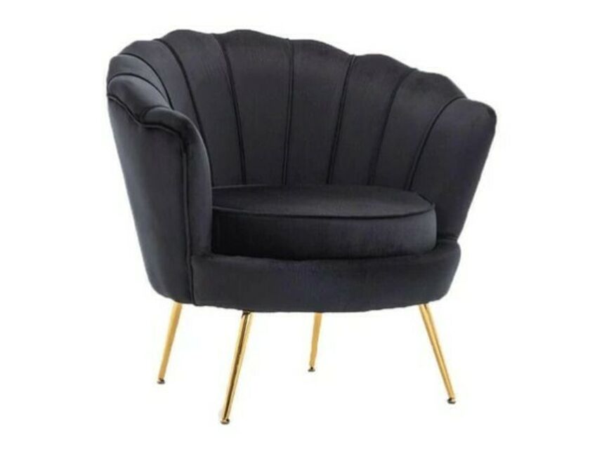 Marianna Velvet Arm Chair - Black