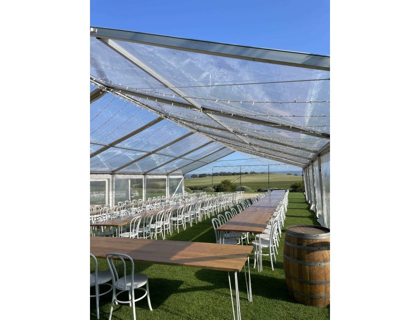 Oak Hairpin Table - White