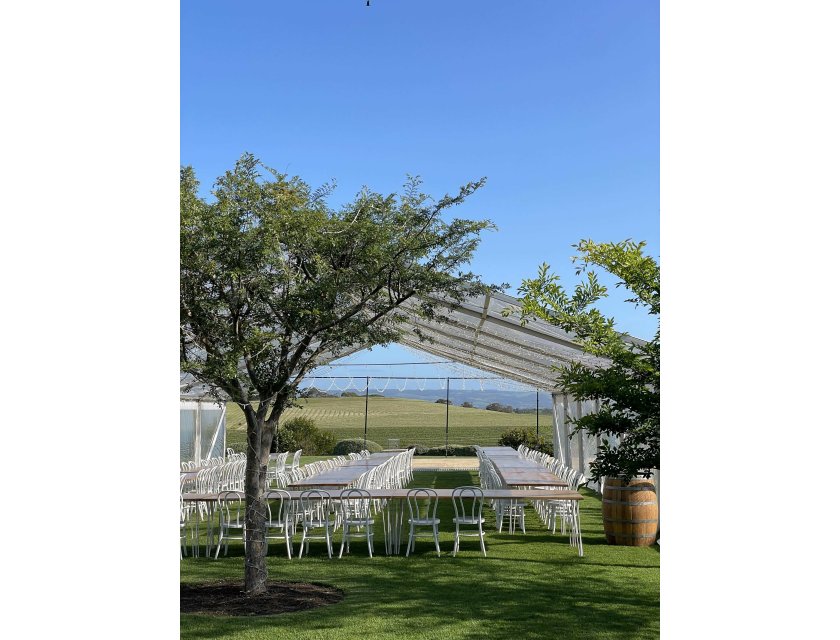 Oak Hairpin Table - White