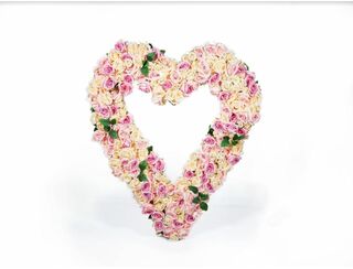 Giant Floral Heart Soft Pink