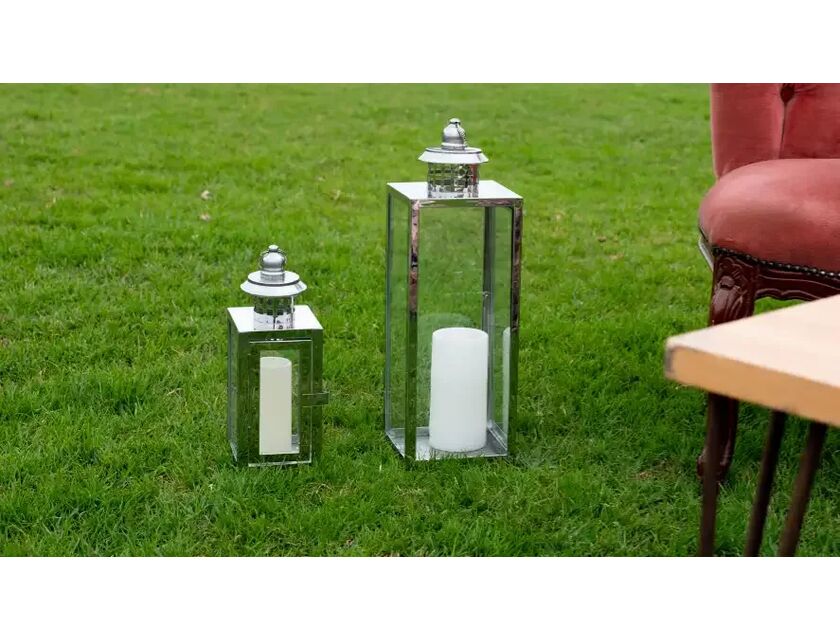Glass Pillar Candle Holder - Large