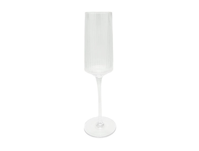 Luna - Ripple Champagne Flute - Clear