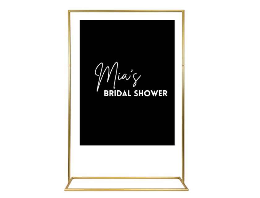 Personalised Black Rectangle Acrylic Sign Package - Black Signage Frame