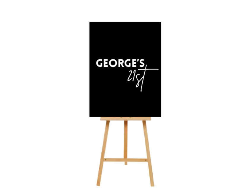 Personalised Black Rectangle Acrylic Sign Package - Black Signage Frame