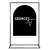 Personalised Black Arched Acrylic Sign Package - White Metal Easel