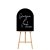 Personalised Black Arched Acrylic Sign Package - White Metal Easel