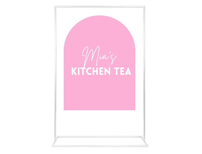 Personalised Watermelon Arched Acrylic Sign Package - Black Signage Frame