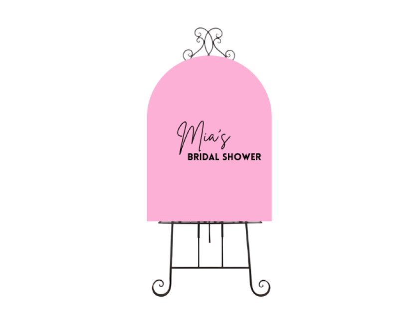 Personalised Watermelon Arched Acrylic Sign Package - Black Signage Frame