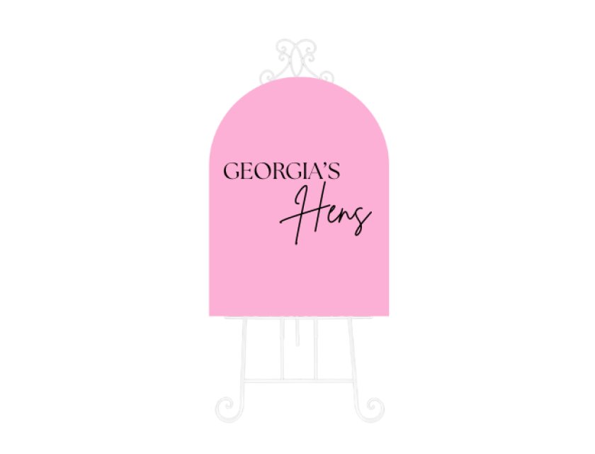 Personalised Watermelon Arched Acrylic Sign Package - Black Signage Frame