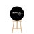 Personalised Black Round Acrylic Sign Package - Black Metal Easel