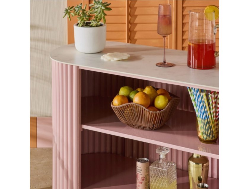 Pink Ripple Counter Bar
