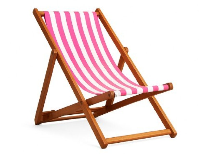Beach Chair - Striped - Blue