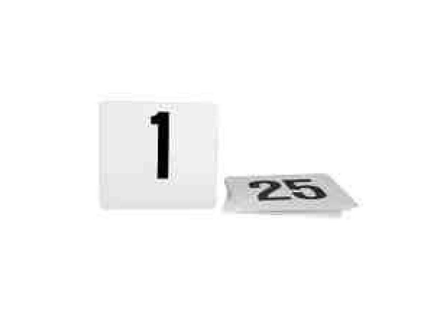 Table Card Numbers - White