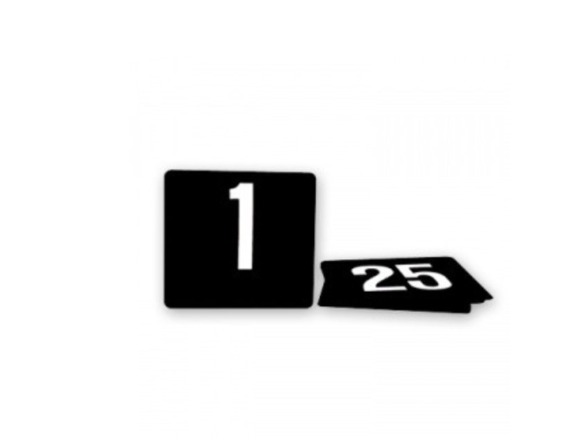 Table Card Numbers - White
