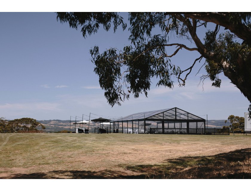 10m Clear Roof - Black Frame Pavilion - 10m x 3m