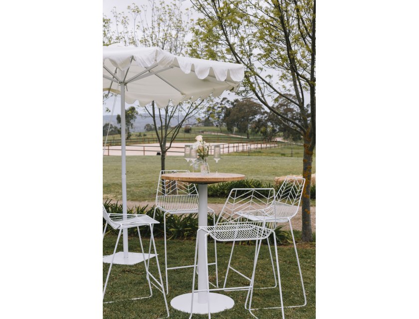 Scalloped Umbrella - White