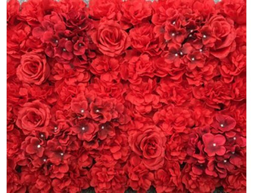 Olympic Party Hire Red Rose Flower Wall