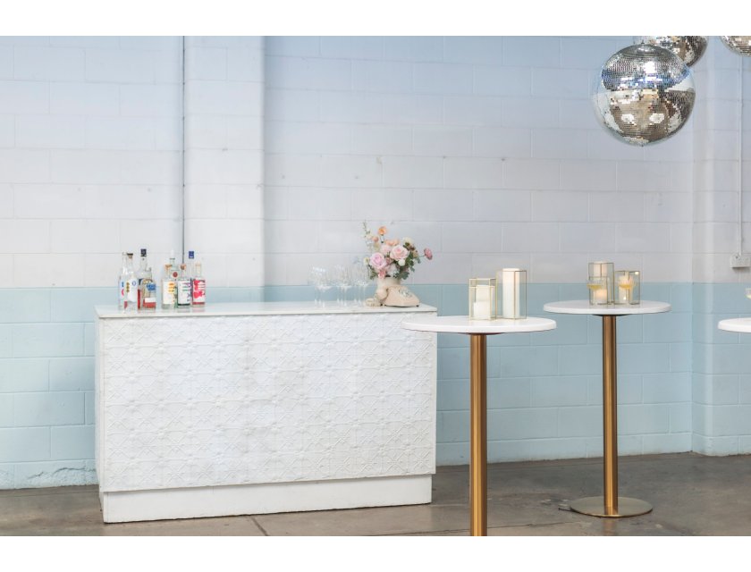 White Pressed Metal Bar