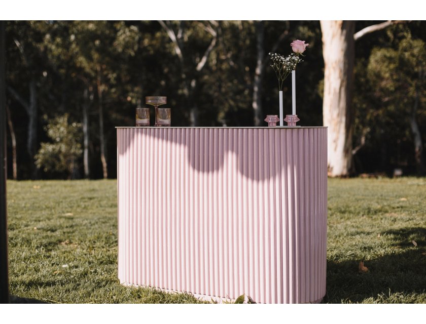 Pink Ripple Counter Bar