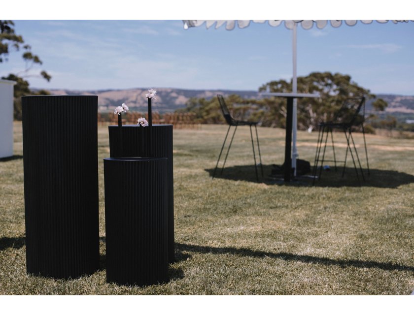 Black Ripple Plinth - 75cm