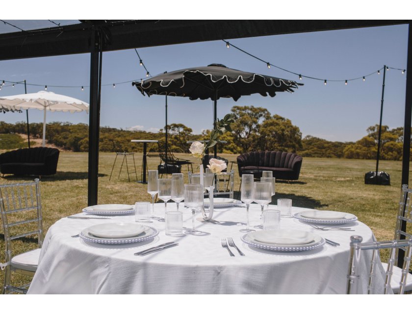 White Round Linen - 280cm