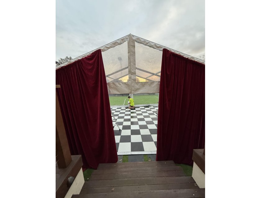 Regular Drape System - Burgundy 3m x 3m